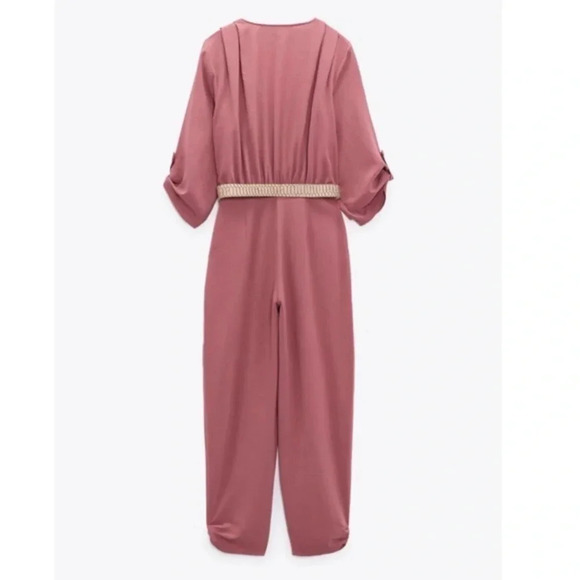 New Zara Belted Jumpsuit - Picture 10 of 16